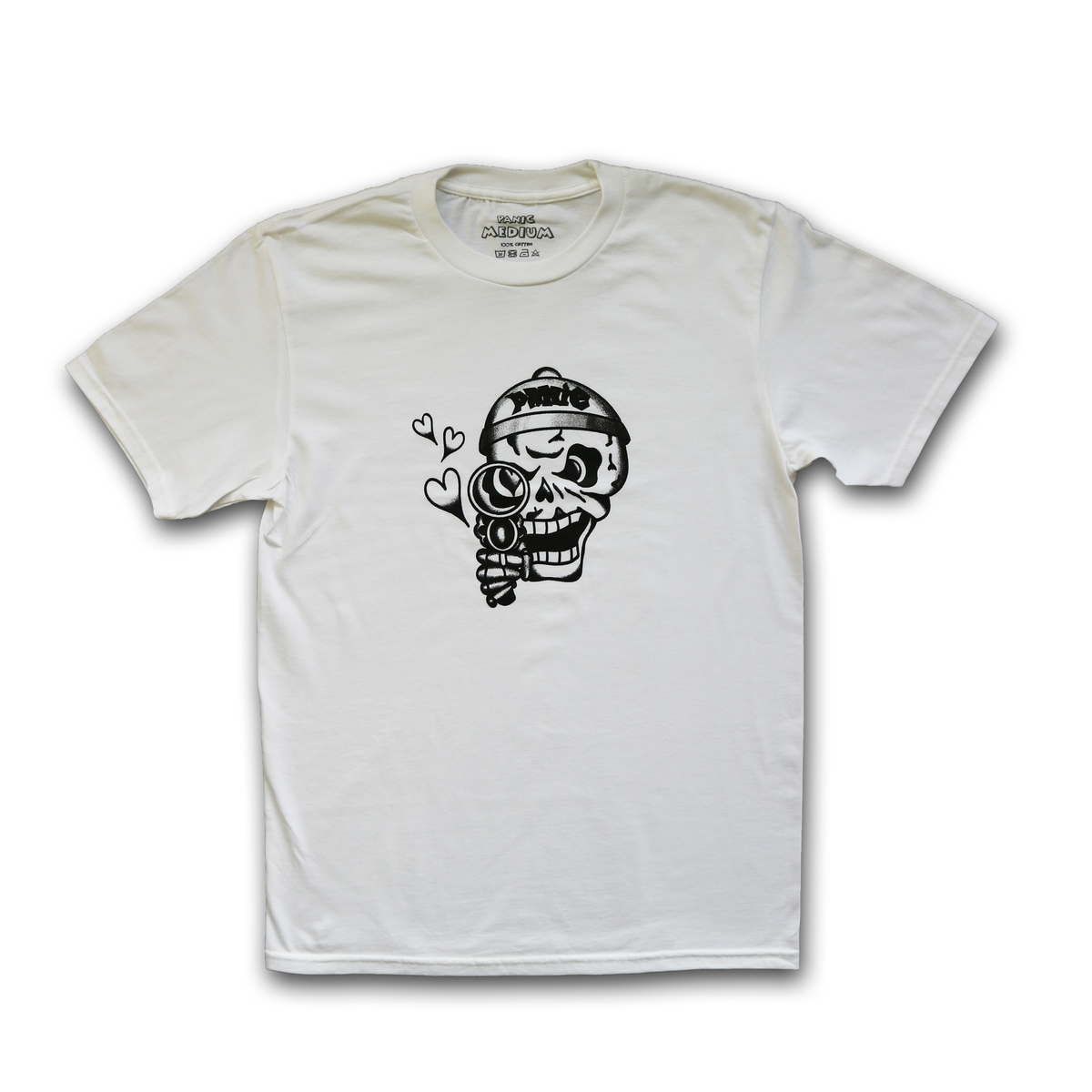 LOVE SKULL T-SHIRT [WHITE) – Panic World