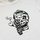 LOVE SKULL T-SHIRT [WHITE)