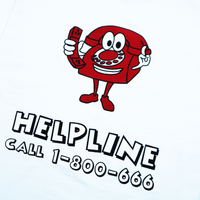 HELPLINE LONGSLEEVE T-SHIRT [WHITE]