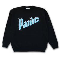 PANIC LOGO KNIT SWEATER [BLACK]