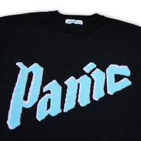 PANIC LOGO KNIT SWEATER [BLACK]